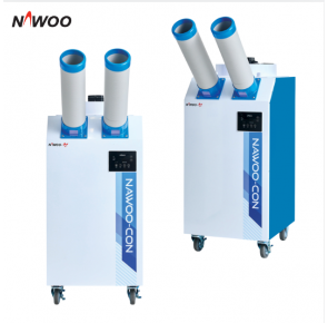 나우이엘 NEC-5000T 파워냉방 2구 이동식에어컨 (물통, 자연배수)