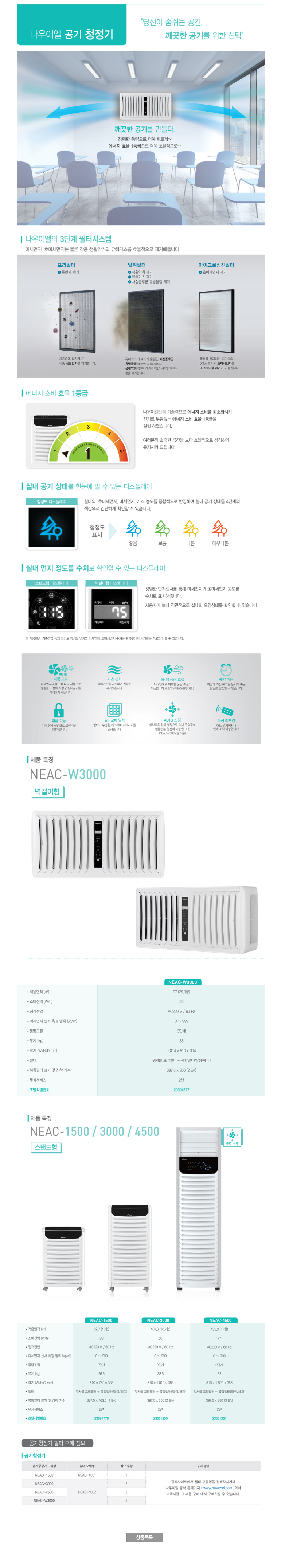 나우이엘 공기청정기 NEAC-4500 (41평형)